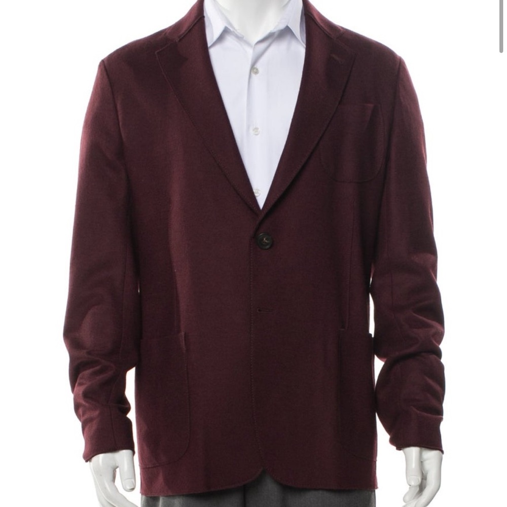 Emporio Armani Burgundy Moto Jacket